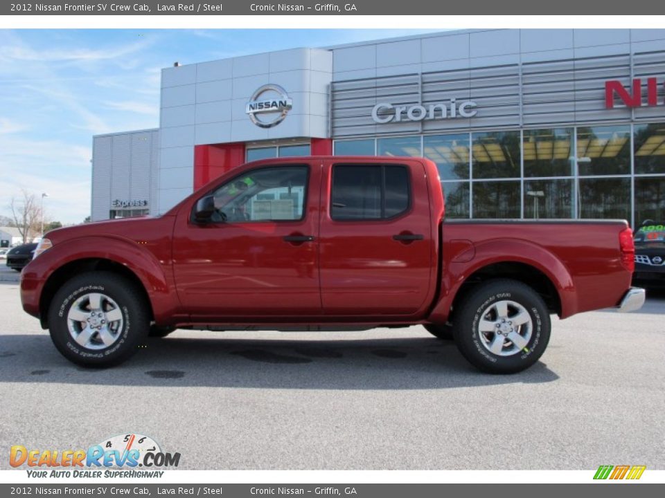 2012 Nissan Frontier SV Crew Cab Lava Red / Steel Photo #2