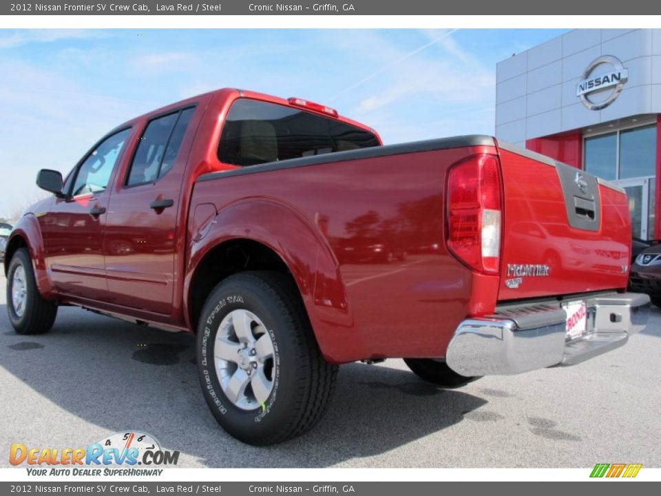 2012 Nissan Frontier SV Crew Cab Lava Red / Steel Photo #3