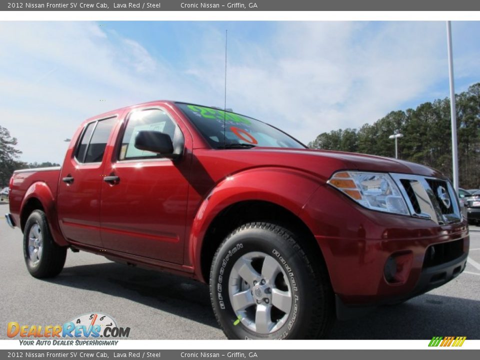 2012 Nissan Frontier SV Crew Cab Lava Red / Steel Photo #7