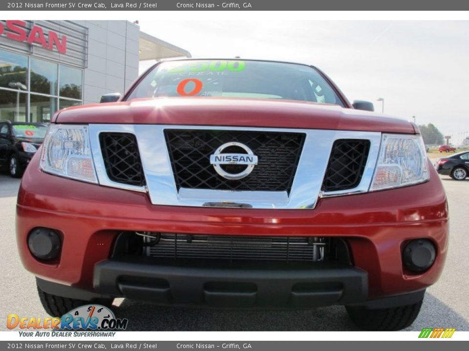 2012 Nissan Frontier SV Crew Cab Lava Red / Steel Photo #8