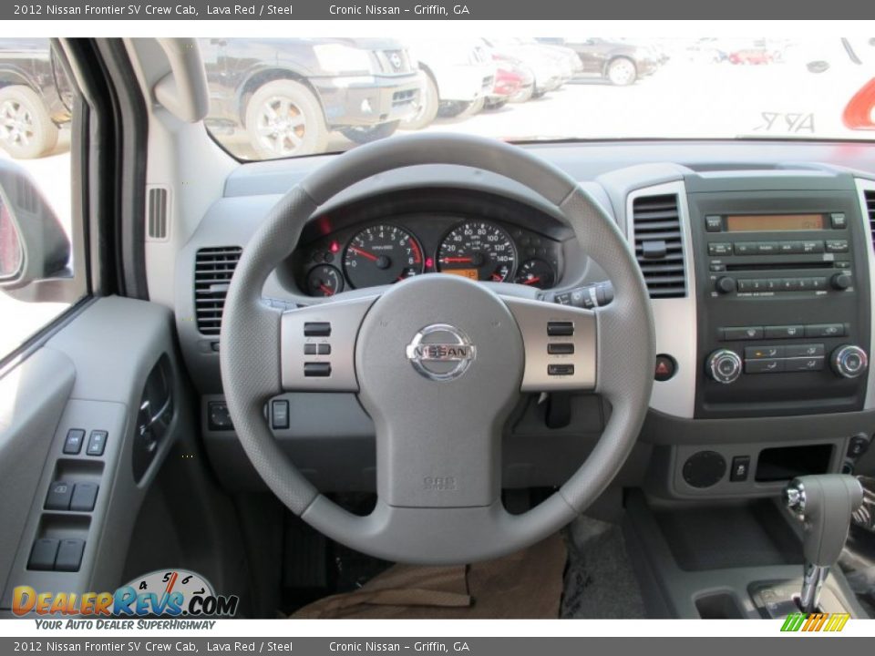 2012 Nissan Frontier SV Crew Cab Lava Red / Steel Photo #13