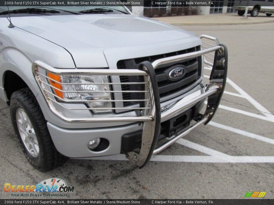 2009 Ford F150 STX SuperCab 4x4 Brilliant Silver Metallic / Stone/Medium Stone Photo #4