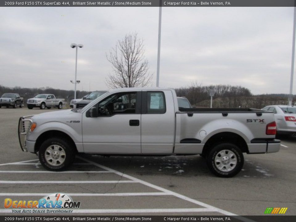 Brilliant Silver Metallic 2009 Ford F150 STX SuperCab 4x4 Photo #7