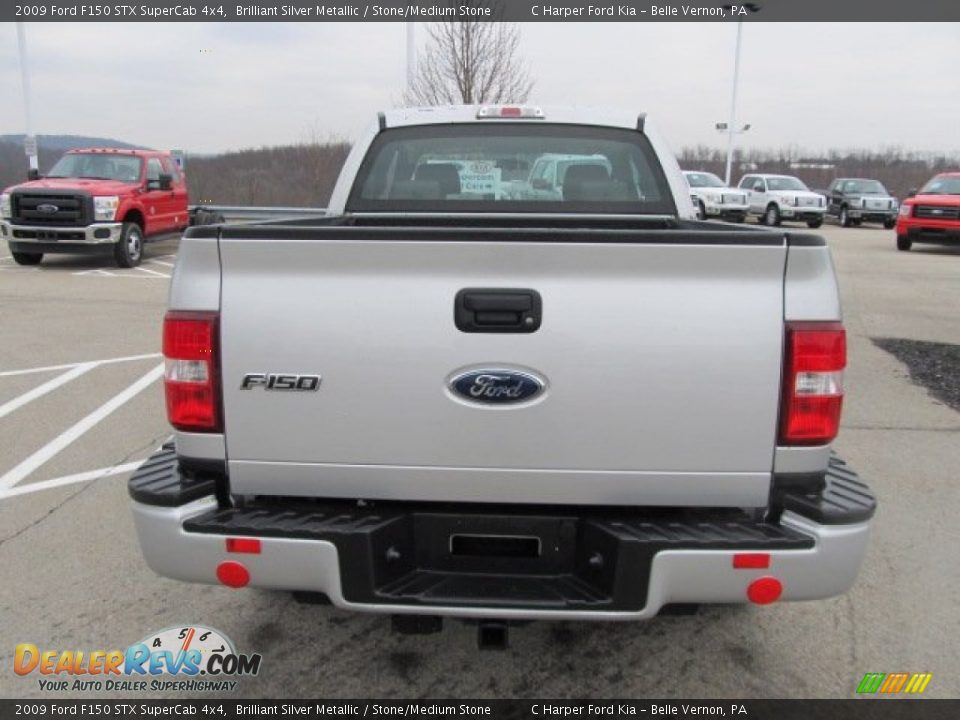 2009 Ford F150 STX SuperCab 4x4 Brilliant Silver Metallic / Stone/Medium Stone Photo #9