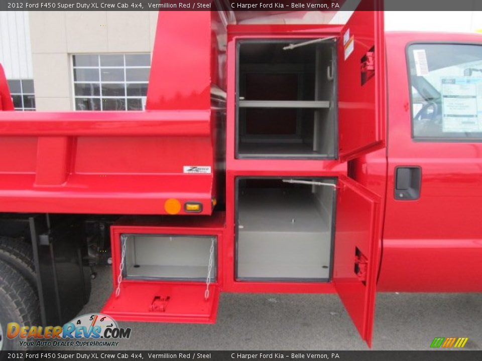 2012 Ford F450 Super Duty XL Crew Cab 4x4 Vermillion Red / Steel Photo #5