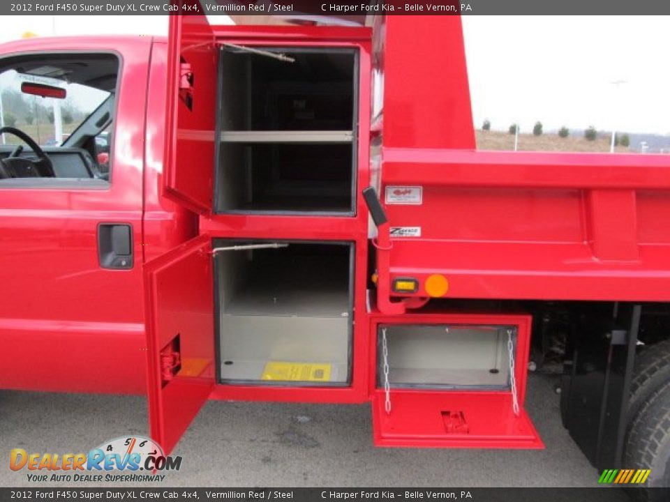 2012 Ford F450 Super Duty XL Crew Cab 4x4 Vermillion Red / Steel Photo #10
