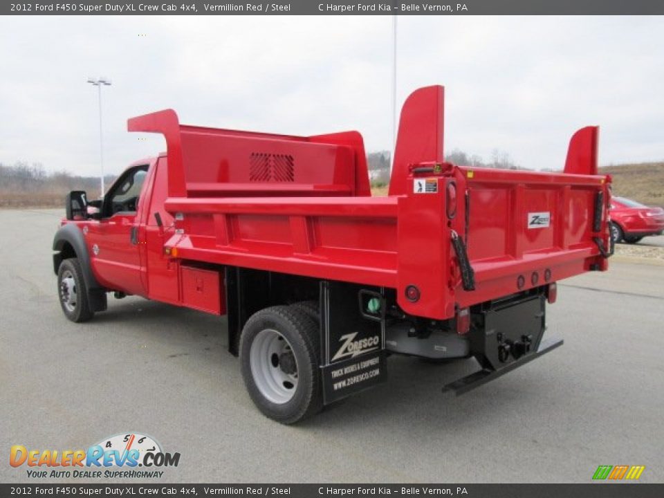 2012 Ford F450 Super Duty XL Crew Cab 4x4 Vermillion Red / Steel Photo #11