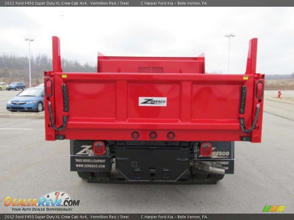 2012 Ford F450 Super Duty XL Crew Cab 4x4 Vermillion Red / Steel Photo #13