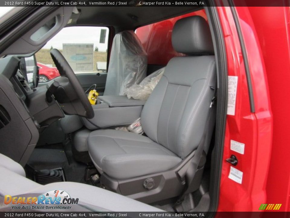 2012 Ford F450 Super Duty XL Crew Cab 4x4 Vermillion Red / Steel Photo #17