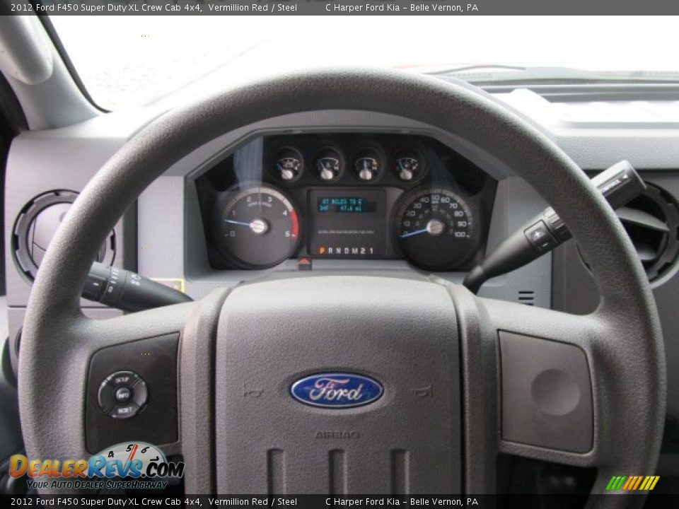 2012 Ford F450 Super Duty XL Crew Cab 4x4 Vermillion Red / Steel Photo #21