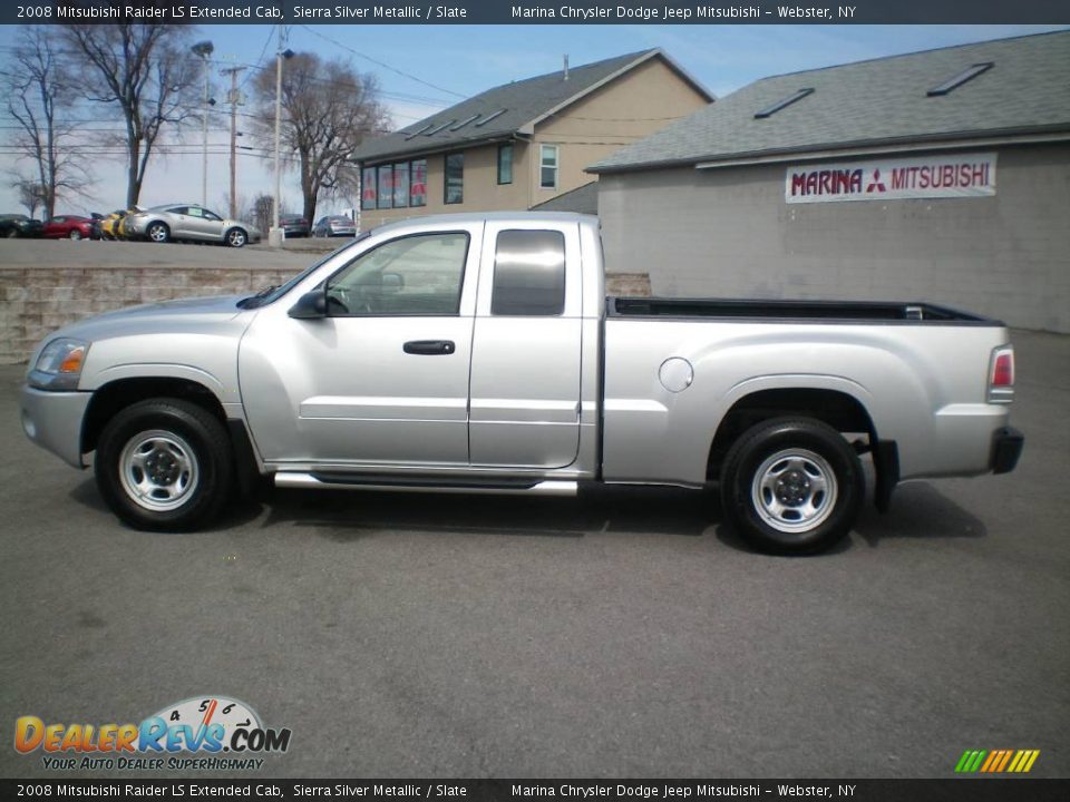 2008 Mitsubishi Raider LS Extended Cab Sierra Silver Metallic / Slate Photo #9