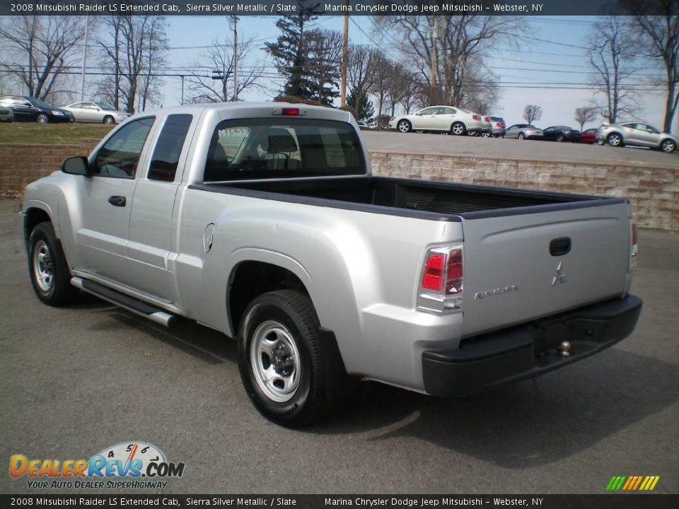 2008 Mitsubishi Raider LS Extended Cab Sierra Silver Metallic / Slate Photo #10