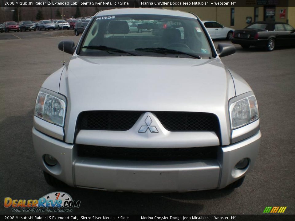 2008 Mitsubishi Raider LS Extended Cab Sierra Silver Metallic / Slate Photo #15