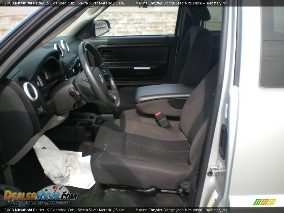 2008 Mitsubishi Raider LS Extended Cab Sierra Silver Metallic / Slate Photo #19