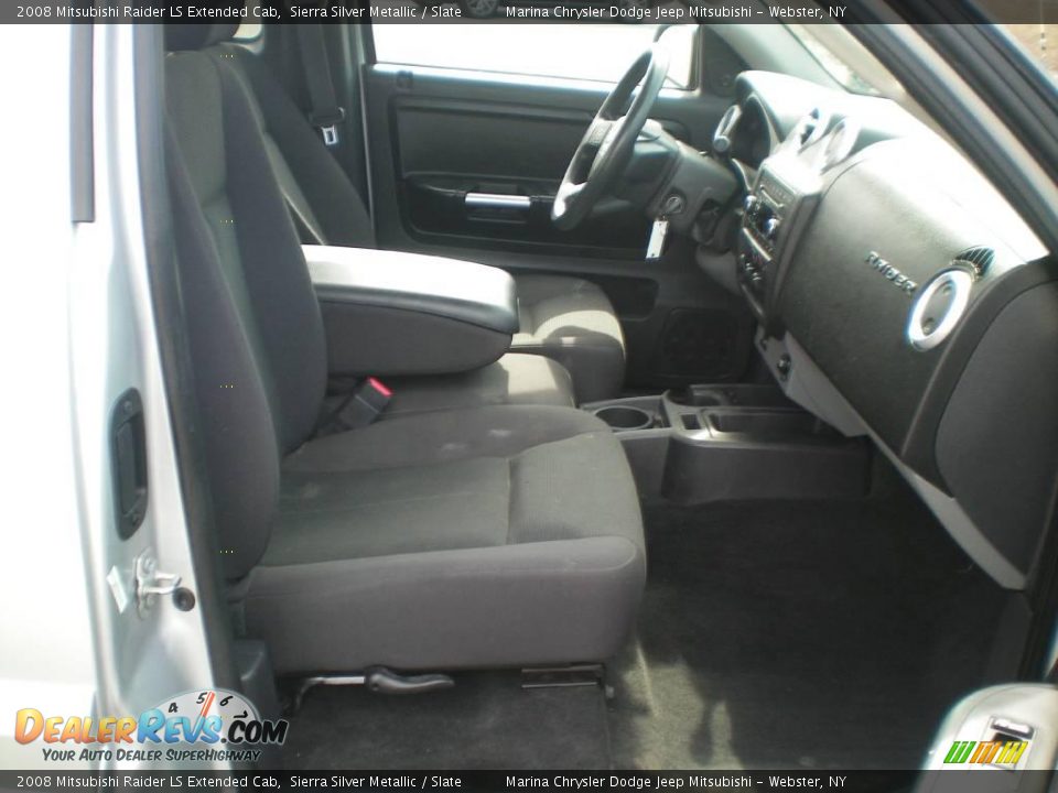2008 Mitsubishi Raider LS Extended Cab Sierra Silver Metallic / Slate Photo #28