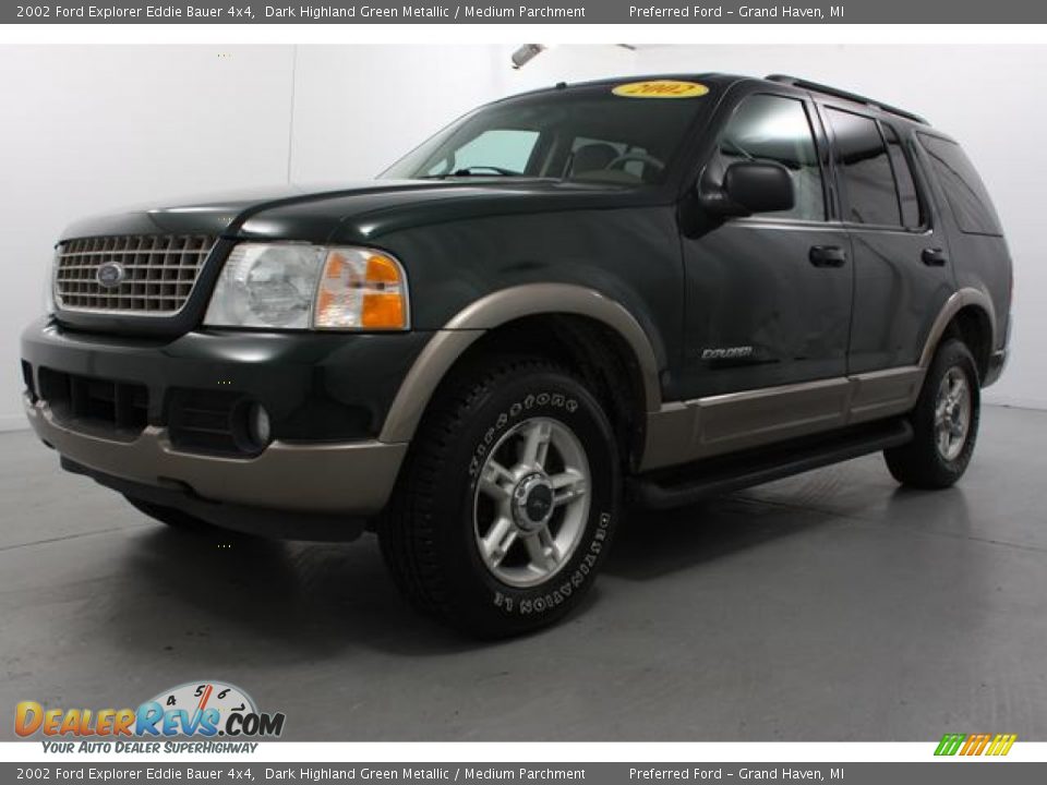 2002 Ford Explorer Eddie Bauer 4x4 Dark Highland Green Metallic / Medium Parchment Photo #1