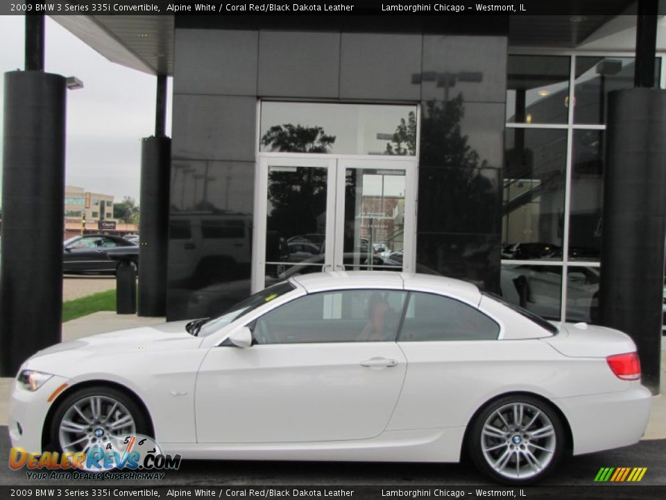 2009 BMW 3 Series 335i Convertible Alpine White / Coral Red/Black Dakota Leather Photo #17