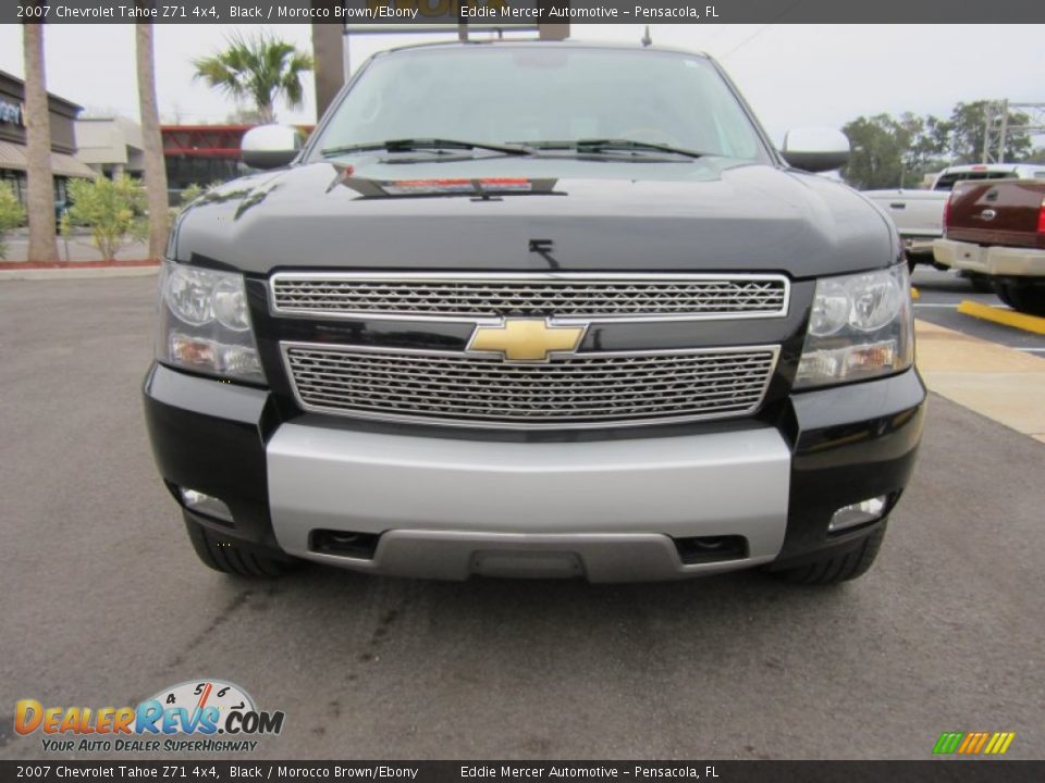 2007 Chevrolet Tahoe Z71 4x4 Black / Morocco Brown/Ebony Photo #2