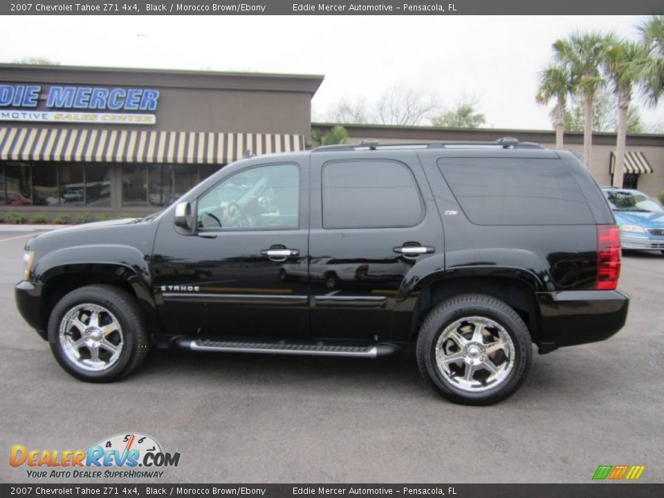 2007 Chevrolet Tahoe Z71 4x4 Black / Morocco Brown/Ebony Photo #3