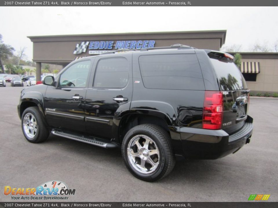 2007 Chevrolet Tahoe Z71 4x4 Black / Morocco Brown/Ebony Photo #4