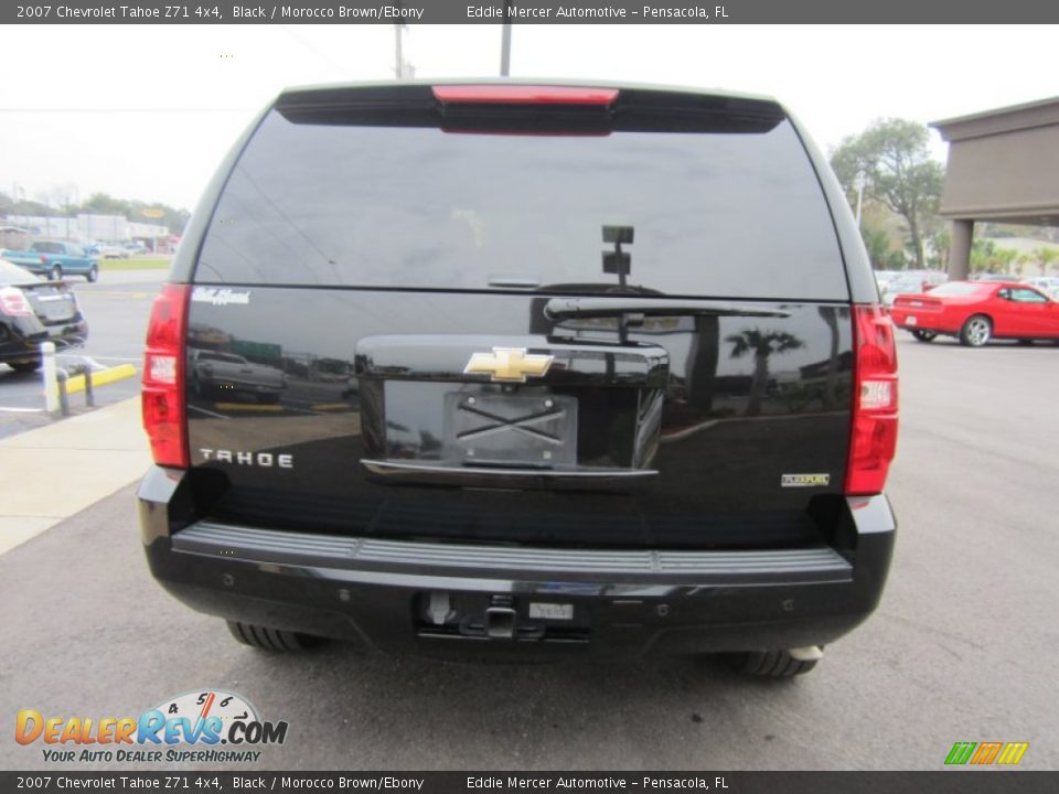 2007 Chevrolet Tahoe Z71 4x4 Black / Morocco Brown/Ebony Photo #5