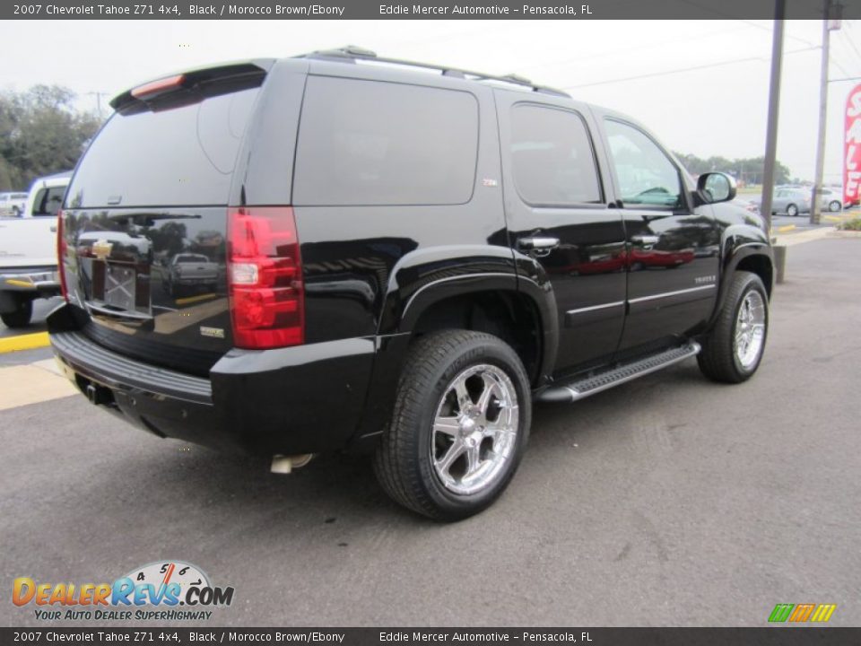 2007 Chevrolet Tahoe Z71 4x4 Black / Morocco Brown/Ebony Photo #6