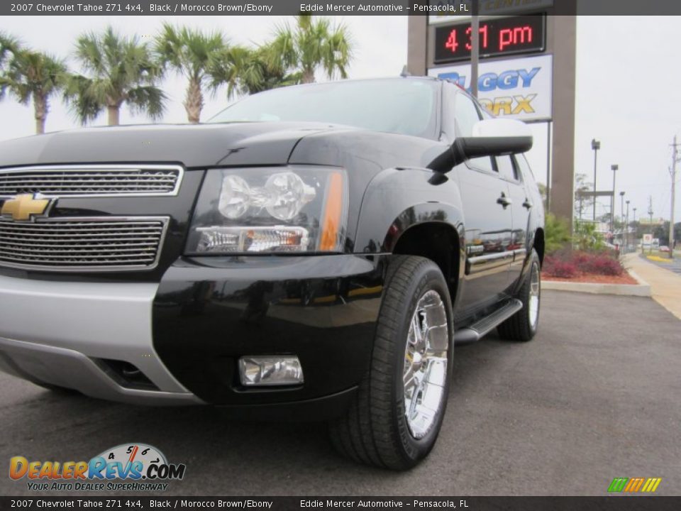 2007 Chevrolet Tahoe Z71 4x4 Black / Morocco Brown/Ebony Photo #8