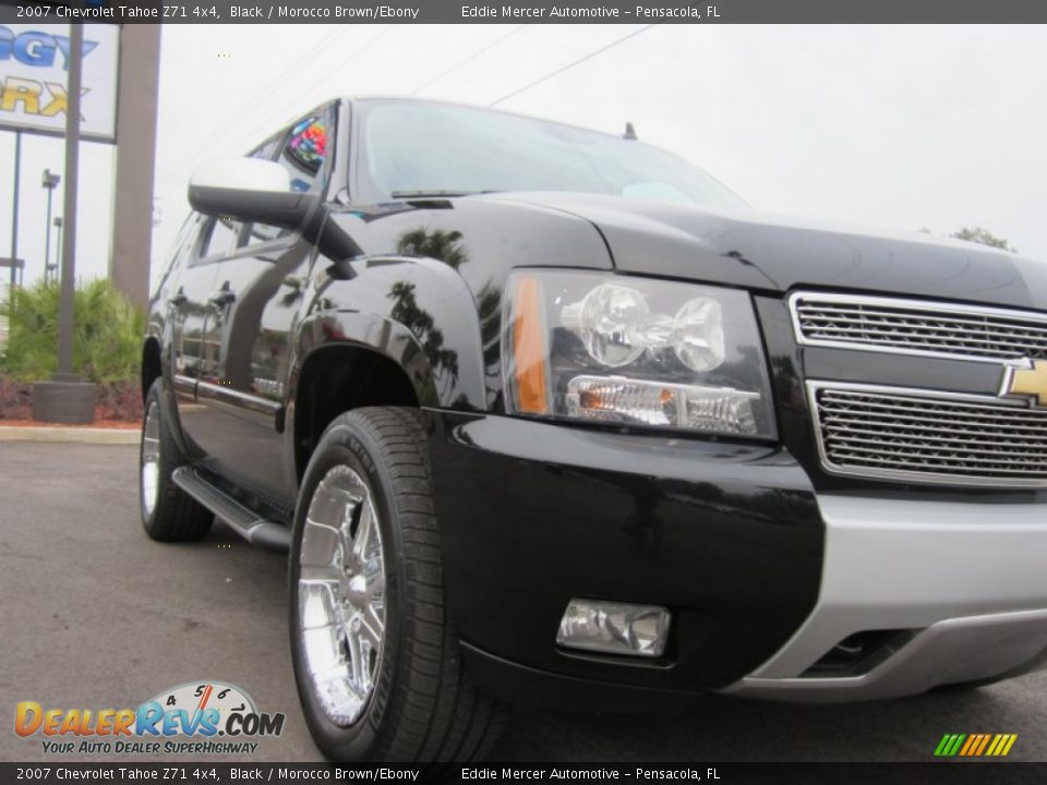 2007 Chevrolet Tahoe Z71 4x4 Black / Morocco Brown/Ebony Photo #9