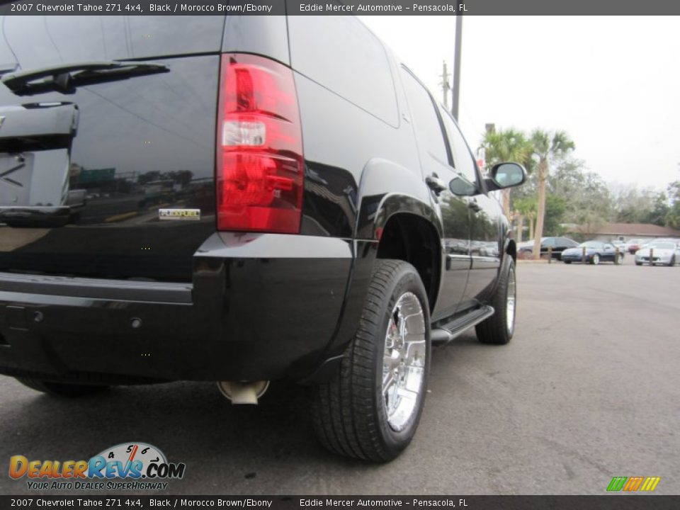 2007 Chevrolet Tahoe Z71 4x4 Black / Morocco Brown/Ebony Photo #11