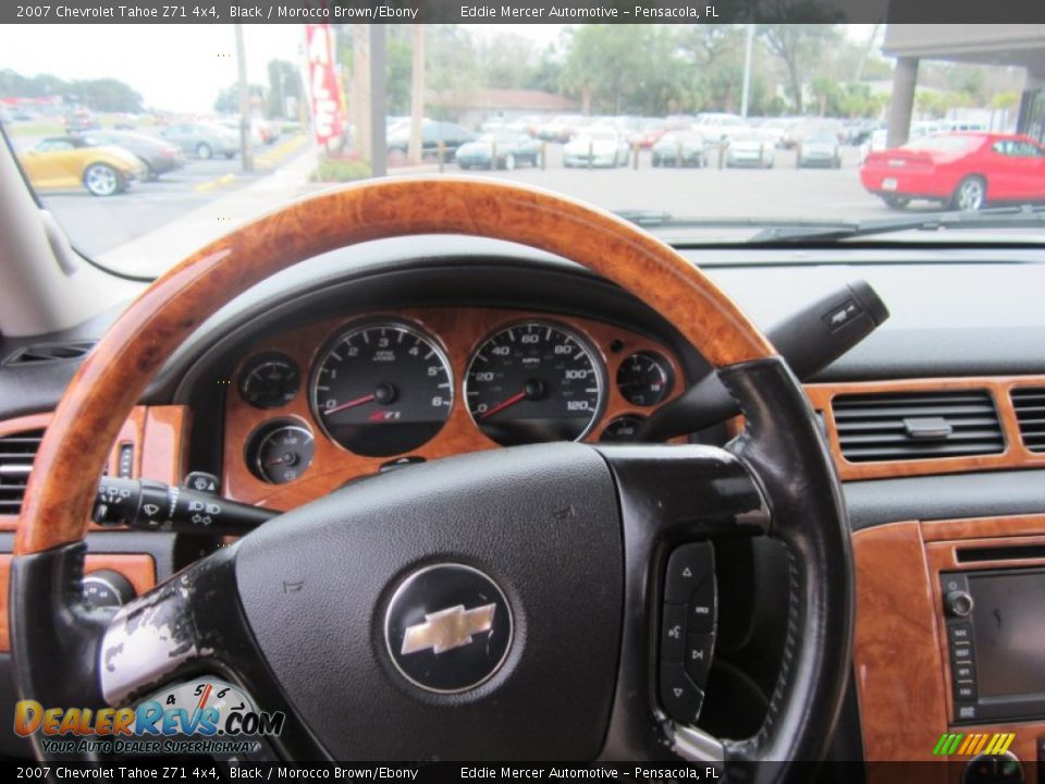 2007 Chevrolet Tahoe Z71 4x4 Black / Morocco Brown/Ebony Photo #29