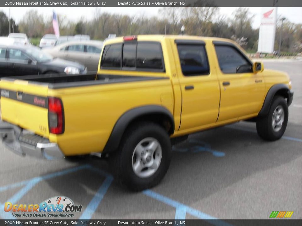 2000 Nissan Frontier SE Crew Cab Solar Yellow / Gray Photo #6