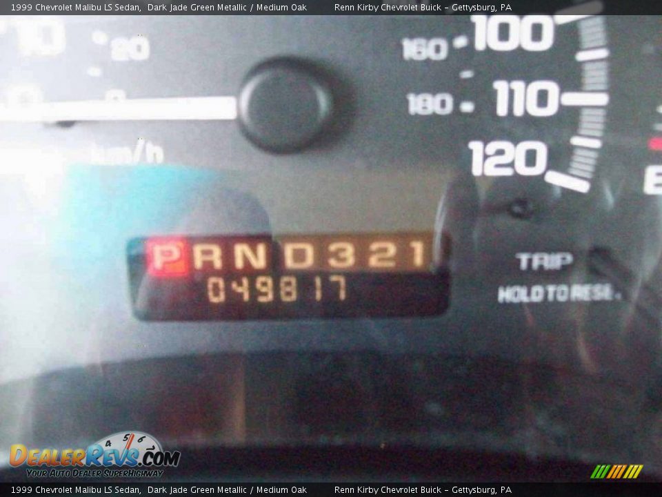 1999 Chevrolet Malibu LS Sedan Dark Jade Green Metallic / Medium Oak Photo #6