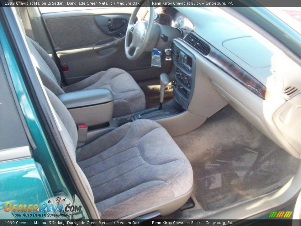 1999 Chevrolet Malibu LS Sedan Dark Jade Green Metallic / Medium Oak Photo #7