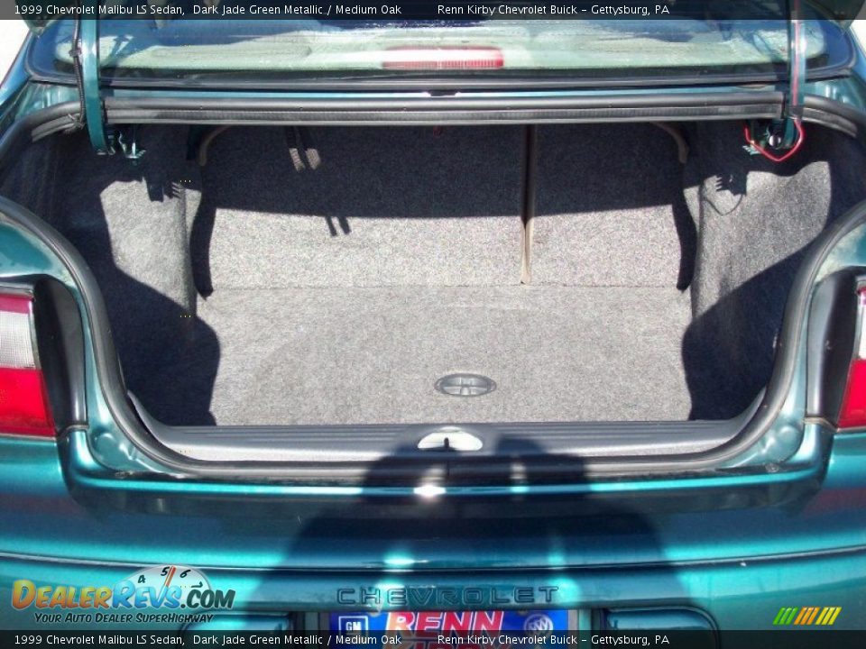 1999 Chevrolet Malibu LS Sedan Dark Jade Green Metallic / Medium Oak Photo #20