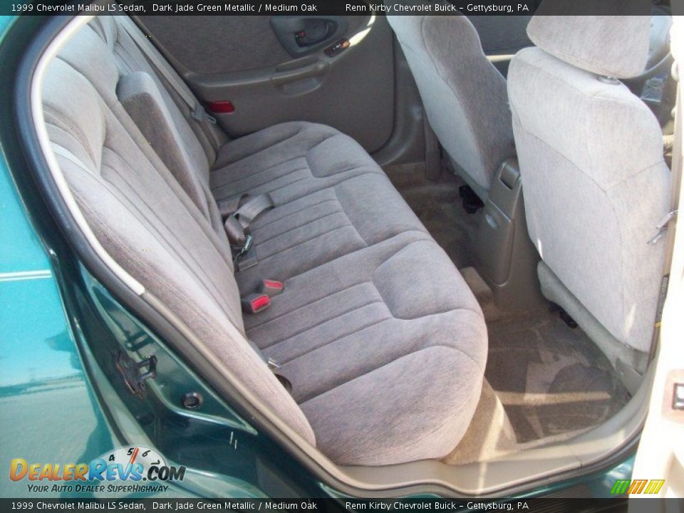 1999 Chevrolet Malibu LS Sedan Dark Jade Green Metallic / Medium Oak Photo #21