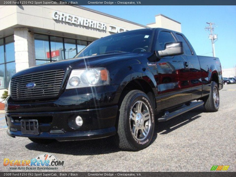 2008 Ford F150 FX2 Sport SuperCab Black / Black Photo #1