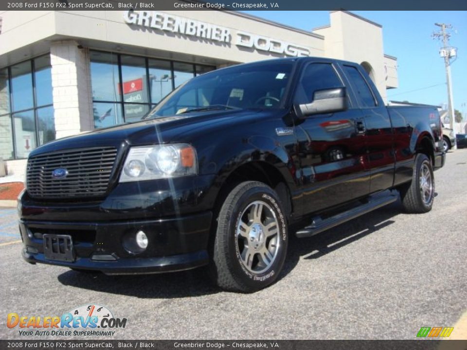 2008 Ford F150 FX2 Sport SuperCab Black / Black Photo #2