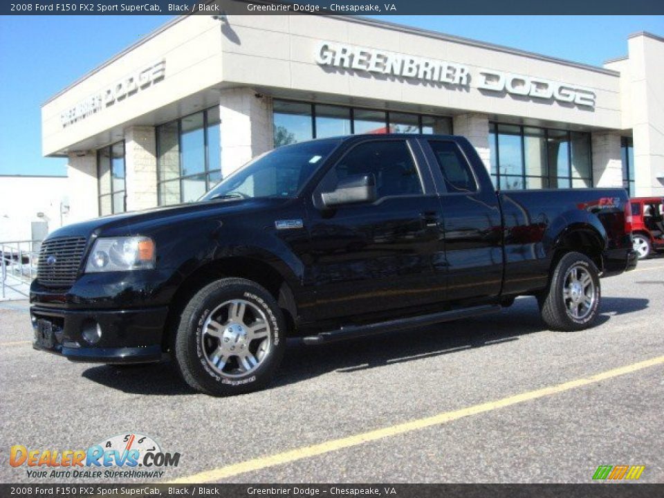 2008 Ford F150 FX2 Sport SuperCab Black / Black Photo #3