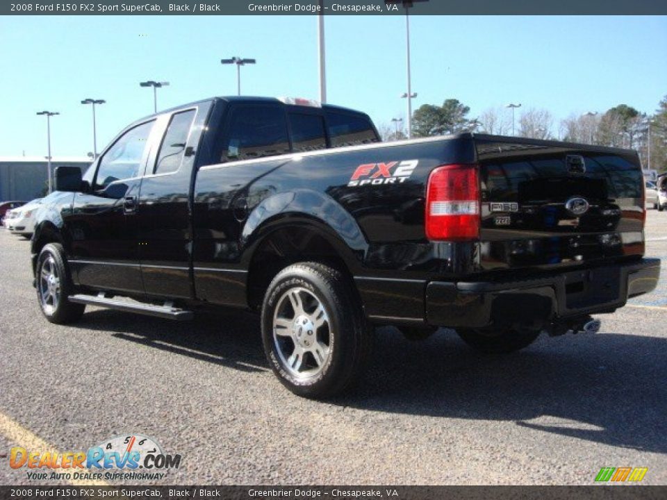 2008 Ford F150 FX2 Sport SuperCab Black / Black Photo #5