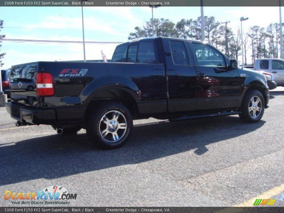 2008 Ford F150 FX2 Sport SuperCab Black / Black Photo #6