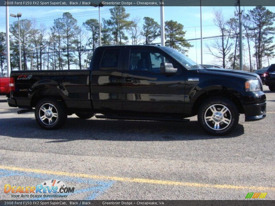 2008 Ford F150 FX2 Sport SuperCab Black / Black Photo #7