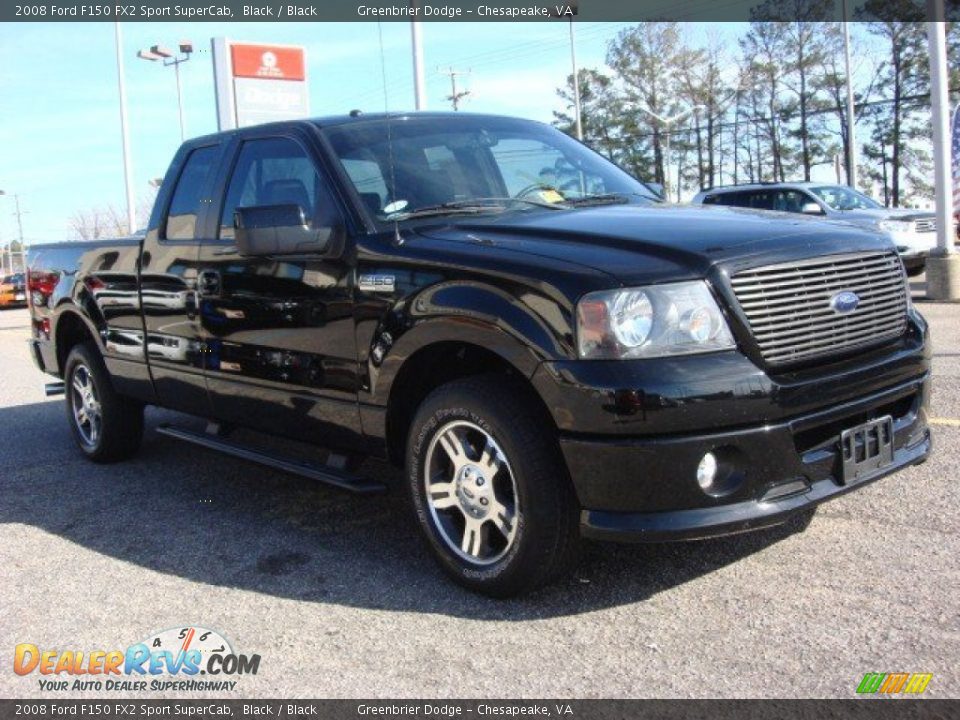 2008 Ford F150 FX2 Sport SuperCab Black / Black Photo #8