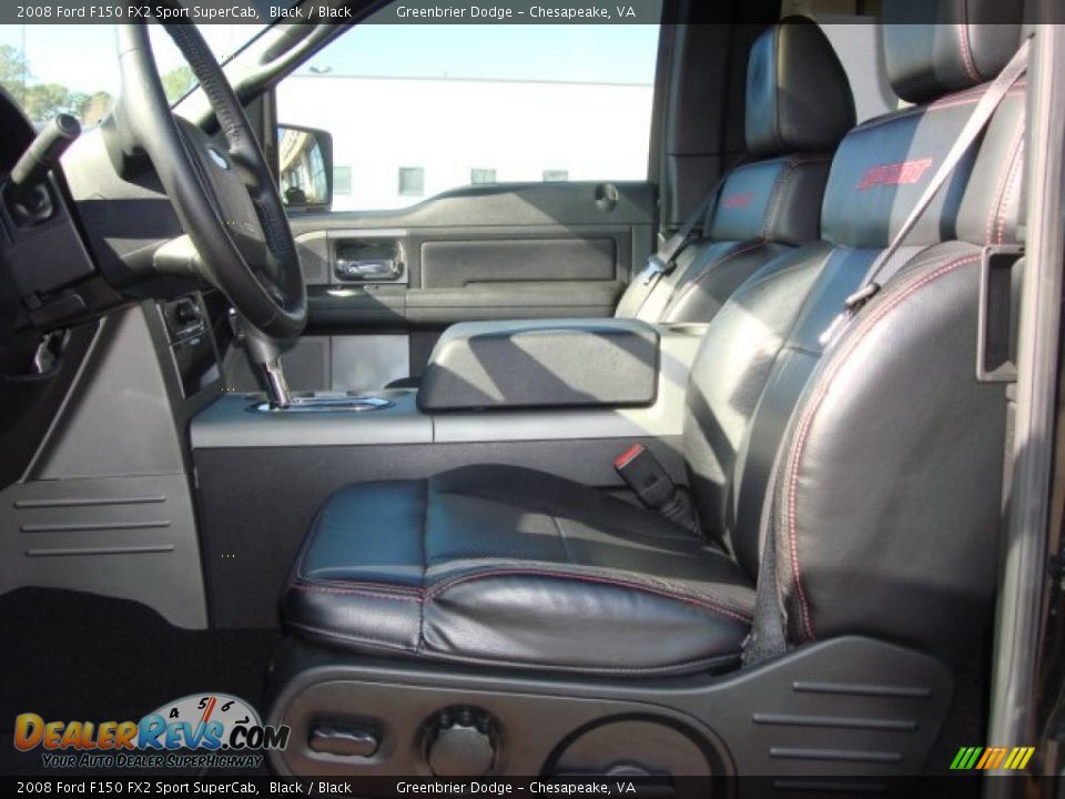 Black Interior - 2008 Ford F150 FX2 Sport SuperCab Photo #10