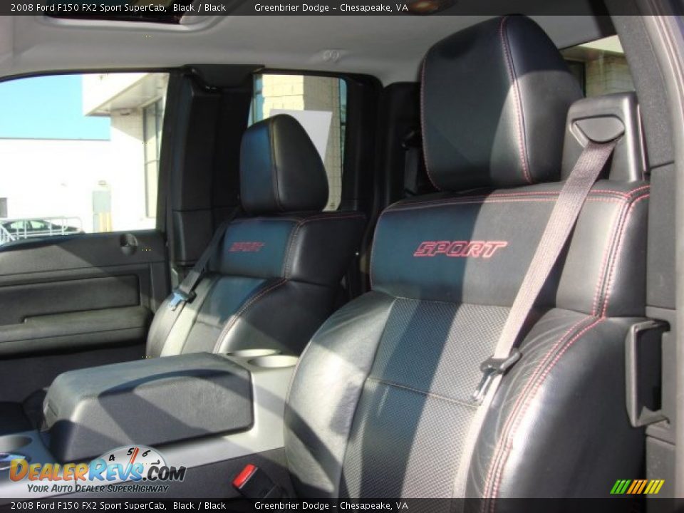Black Interior - 2008 Ford F150 FX2 Sport SuperCab Photo #11