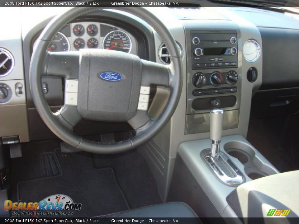 2008 Ford F150 FX2 Sport SuperCab Black / Black Photo #14