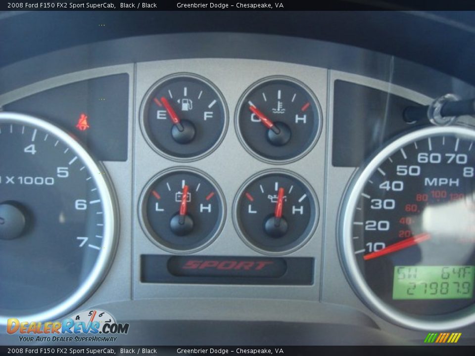 2008 Ford F150 FX2 Sport SuperCab Black / Black Photo #16