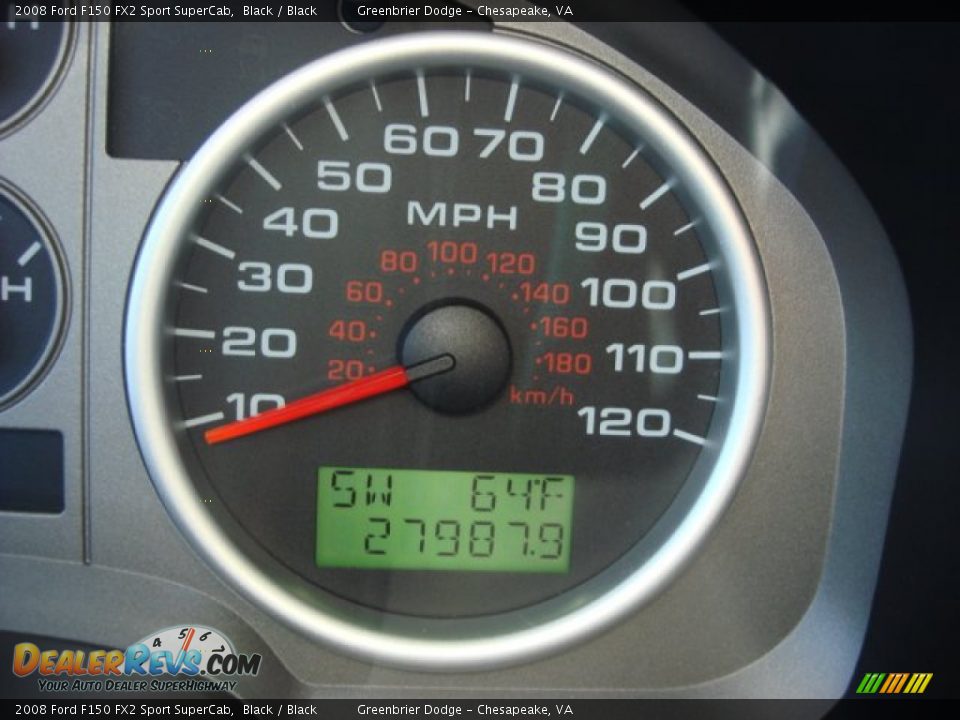 2008 Ford F150 FX2 Sport SuperCab Black / Black Photo #17