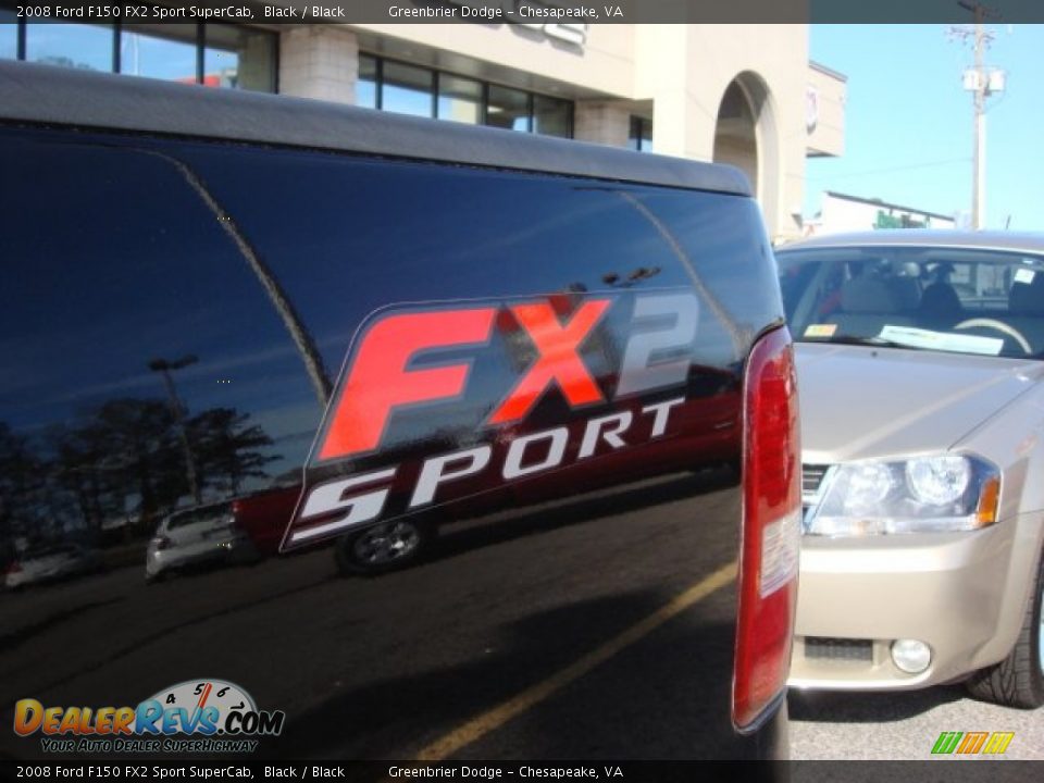 2008 Ford F150 FX2 Sport SuperCab Black / Black Photo #29