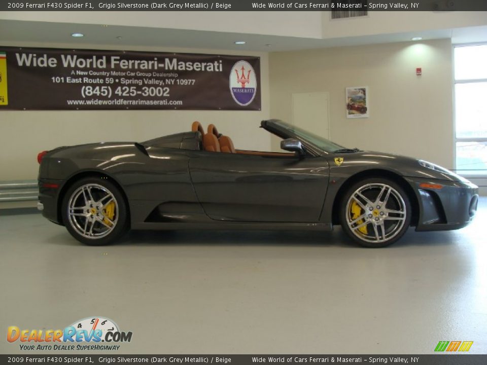 2009 Ferrari F430 Spider F1 Grigio Silverstone (Dark Grey Metallic) / Beige Photo #4