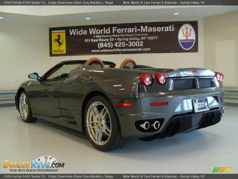 2009 Ferrari F430 Spider F1 Grigio Silverstone (Dark Grey Metallic) / Beige Photo #5
